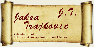 Jakša Trajković vizit kartica